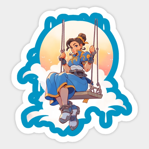 chun li Sticker by lets find pirate